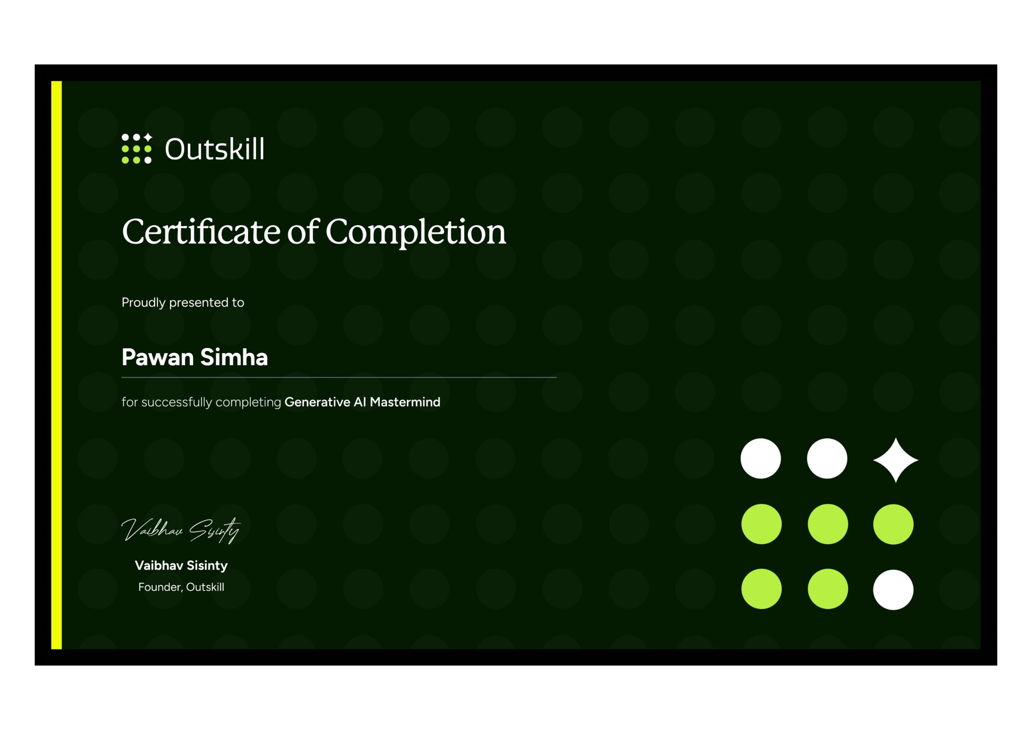 Outskill Certification