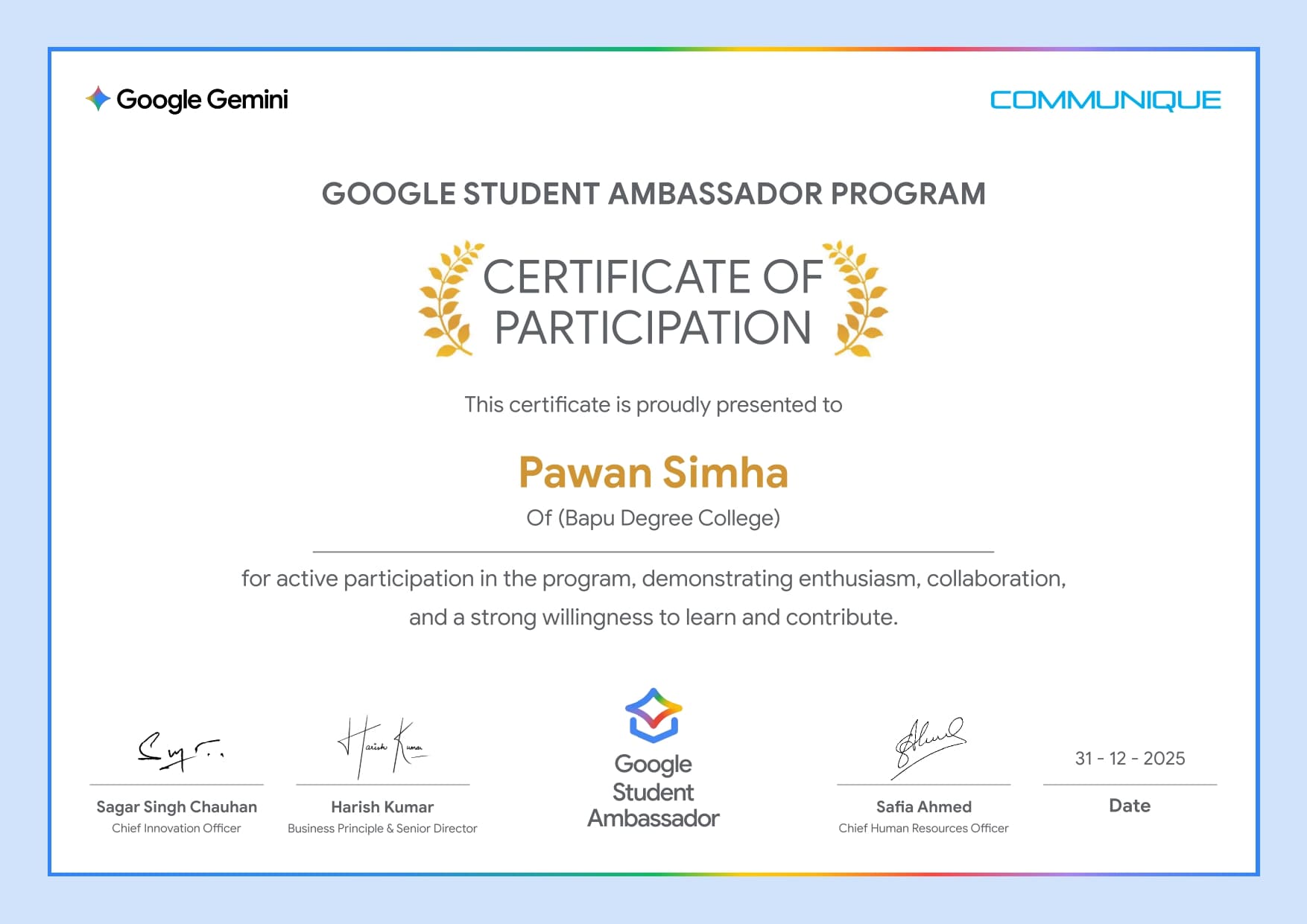 Student Ambassador