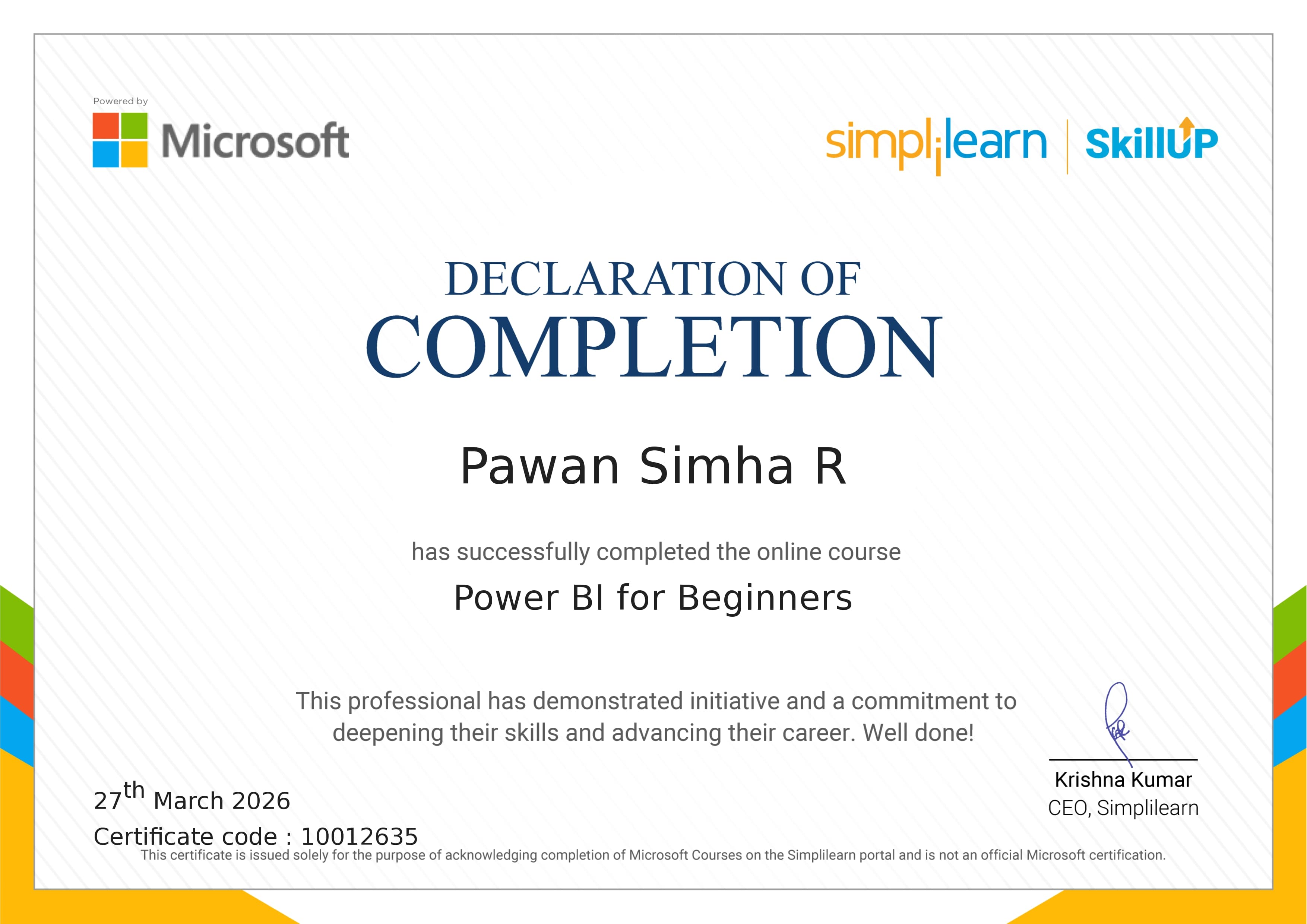Power BI - Pawan Simha