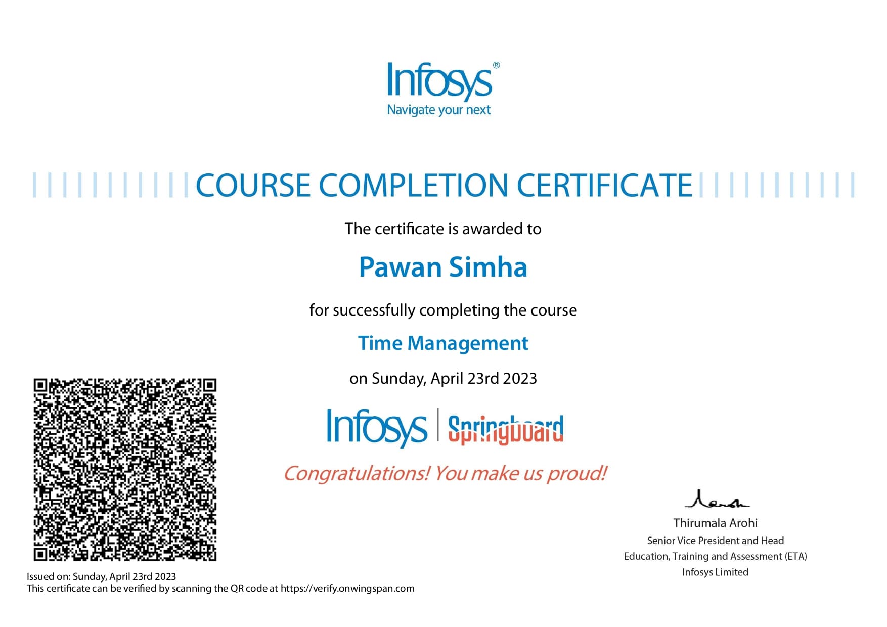 Infosys Time Management