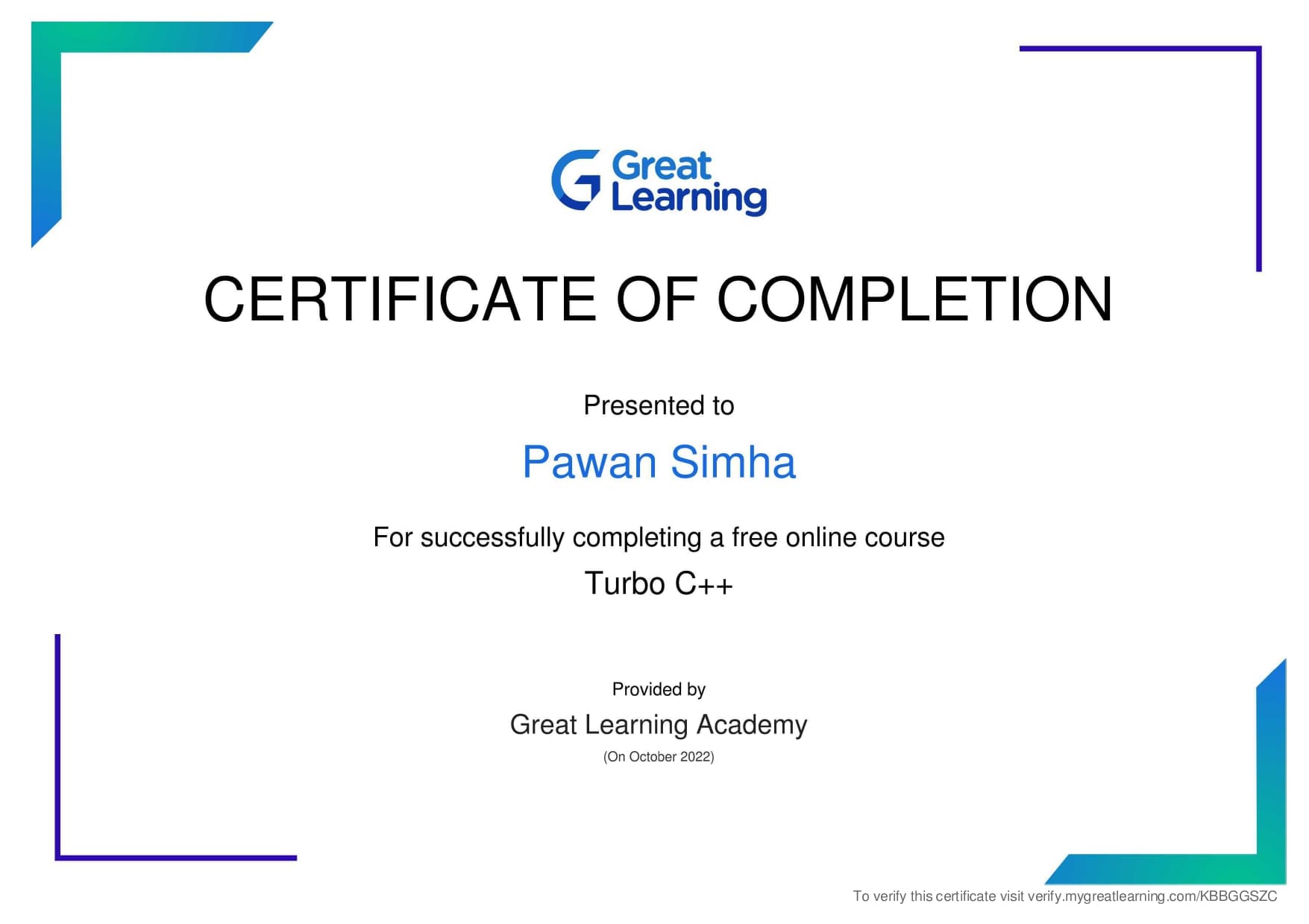 Great Learning - Turbo C++