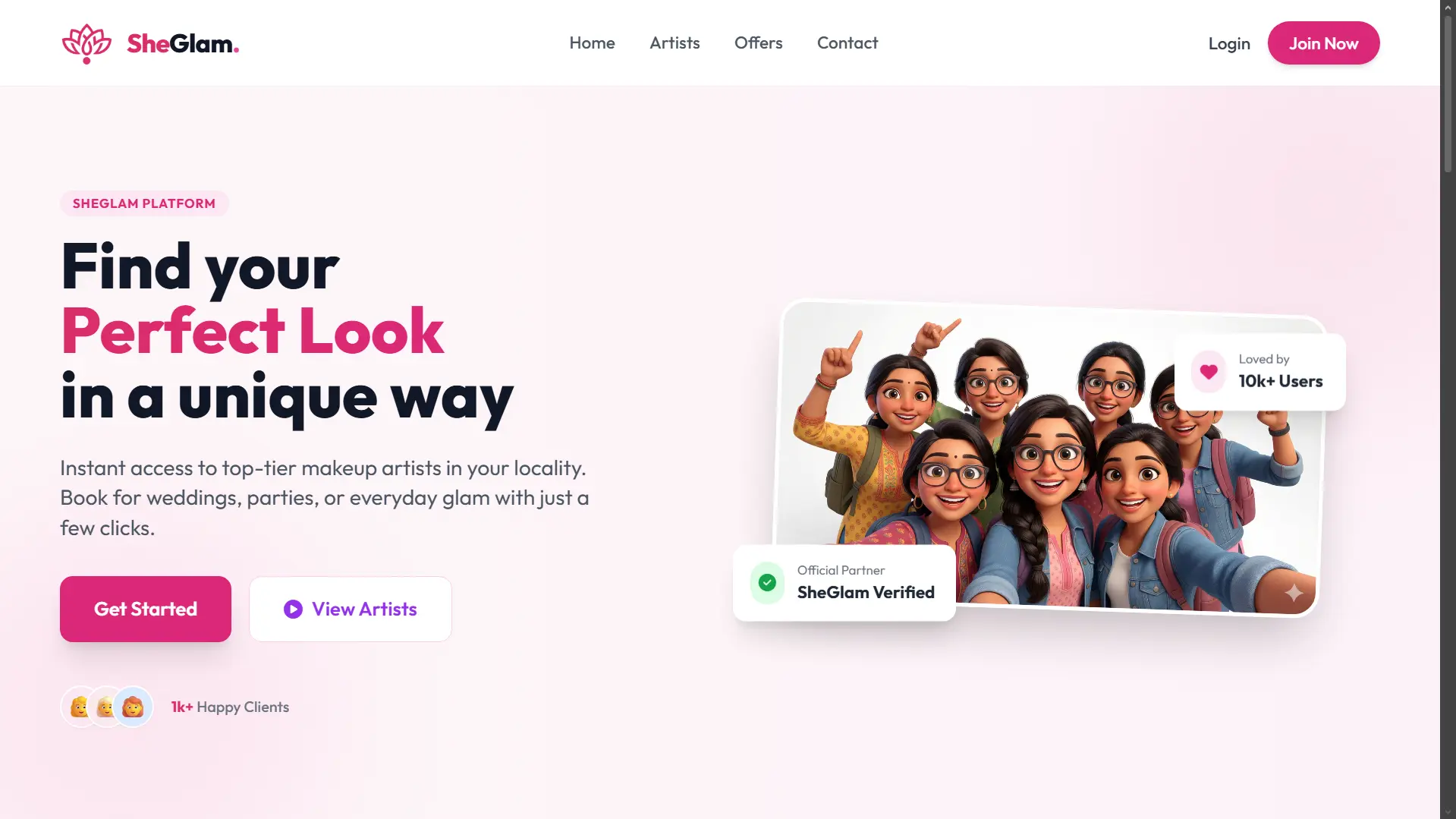 Preview of SheGlam - Instant Makeup Services Marketplace project